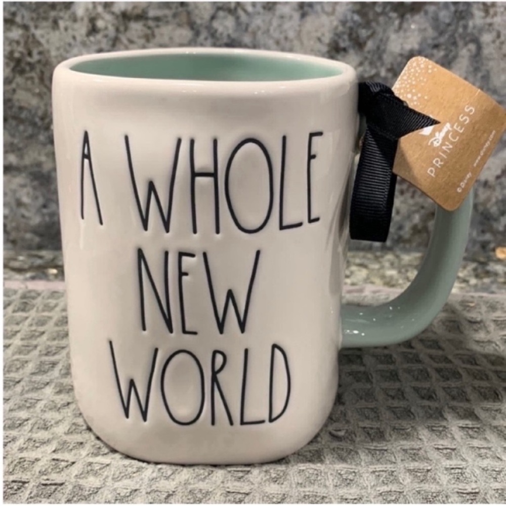 NWT Rae Dunn Disney Princess Jasmine “A Whole New World” Mug 16 oz Aladdin Mug